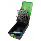 RECA kazeta Inox špirálových vrtákov Safe Plus, HSS Co5, DIN 338, priemery 1-10 mm, 28-dielna, priemery 1 - 5 mm zdvojené