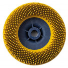 Kotúčová kefa RECA Brush MOP 115 mm, M14, zrnitosť 80, žltá, pre uhlové brúsky