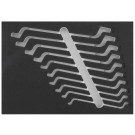 RECA prázdny 1/2 modul vyrezaný laserom na obojstranné očkové kľúče 6 - 22 mm