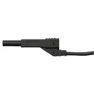 RECA merací kábel, čierna, 4 mm x 5 m so zástrčkou