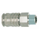 Euro oceľová spojka, vonkajší závit 1/4"