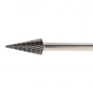 HSS fréza M špicatý kužeľový tvar 6x18 mm stopka 6 mm zúbkovanie 3