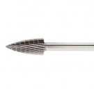 Fréza HSS – tvar špicatý oblúk G – 12 x 30 mm – so stopkou 6 mm – ozubenie 3