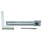 Sada na rysovanie s rysovacou ihlou z tvrdokovu, rysovacia mierka 250 mm a dielenský uholník s dorazom III/150 x 100 mm