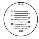 Čiarová doštička, veľ.10, pre univerzálnu meraciu lupu