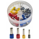 Sortiment dutinkových káblových koncoviek, DIN 4-16 mm², izolované; 50x4,0 N šedá, 20x6,0 N žltá, 20x10,0 N červená, 10x16,0 N modrá