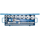 GEDORE sada 12-hranových nástrčných kľúčov 1", typ D 21 EMU-10, 15-dielna, veľkosti SW 36–80 mm