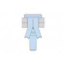 Lindapter® Hollo-Bolt mit Senkkopfschraube Typ HBCSK - Stahl - verzinkt blau - M16 X 100 - HBCSK16-2