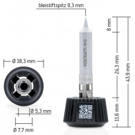 Spájkovací hrot, MK2, Ersa, ceruzkový hrot, 0,3 mm