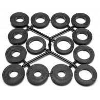 Sada adaptérov, priemer 31,75mm na 25,4 mm do 13 mm, z plastu, 7-dielna