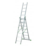 ELKOP hliníkový viacúčelový rebrík, 3x7 priečok, pracovná výška 1,6-4,99 m, 10,5 kg